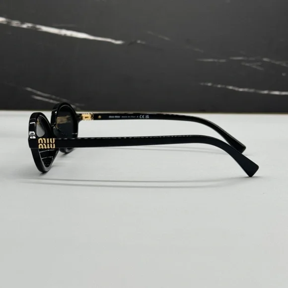 NEW MU 04ZS 1AB5S0 MIU MIU SUNGLASSES MU04ZS 1AB5S0 BLACK SMU 04ZS WOMEN - Picture 9 of 13
